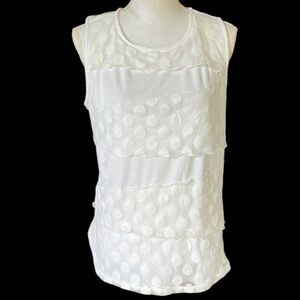 Dana Buchman lace tank top blouse, extra large white excellent condition